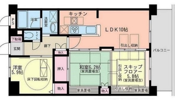 ルネス・パンセの間取り