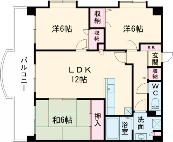 カーサ博多の森Ⅱの間取り