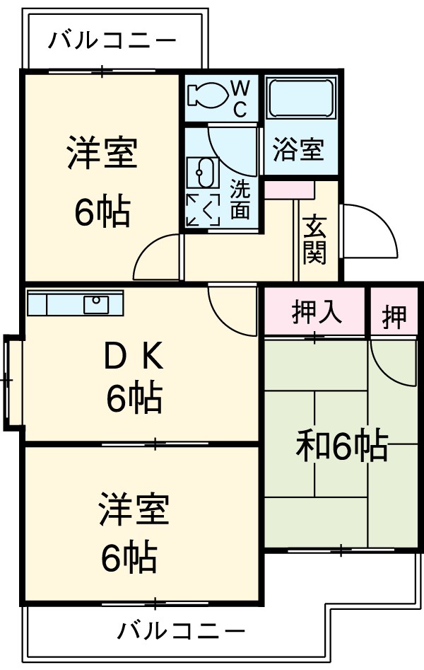 マンションロイヤルアイリスの間取り