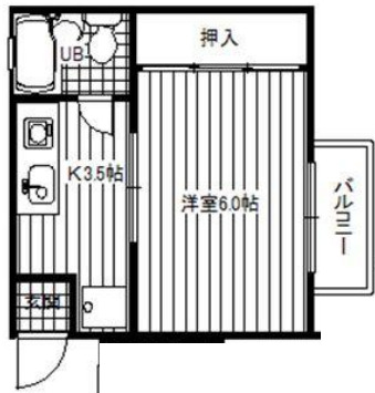 ヴィラ元町・102号室の間取り