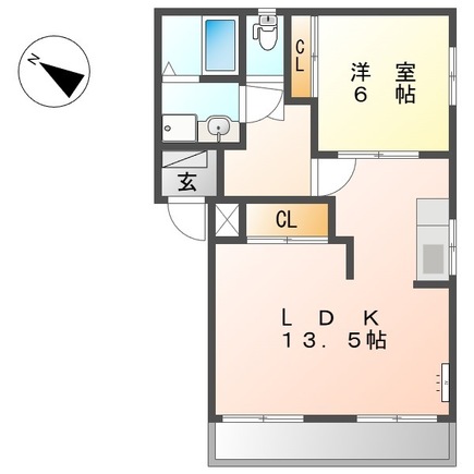 シャトー栗原2の間取り