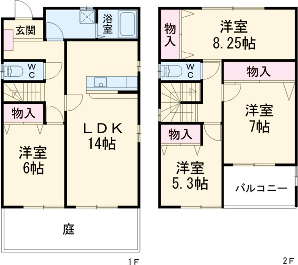 瑞穂区石川町貸家の間取り
