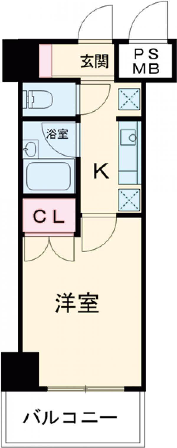 スカイコート世田谷用賀第３・202号室の間取り