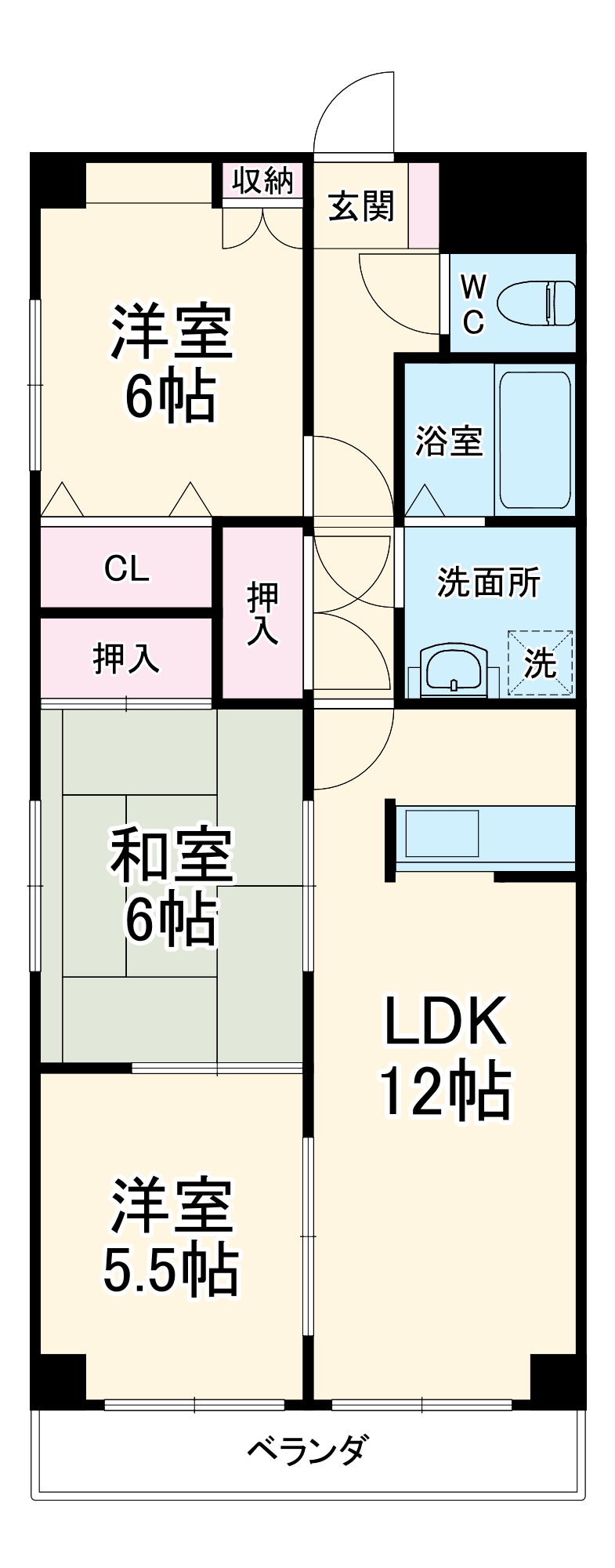 グランツ杉山Ⅱの間取り