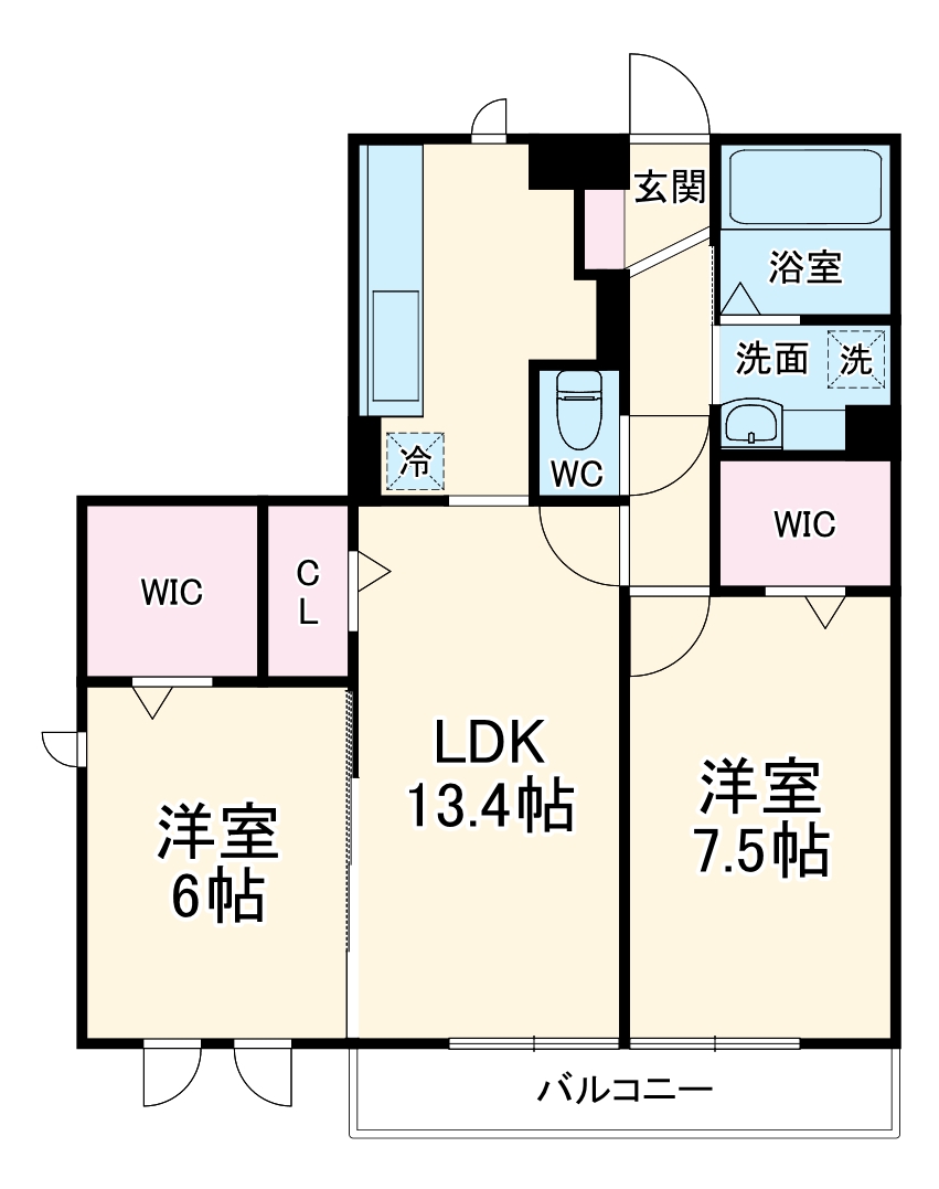 グランデ八潮 Ⅱの間取り
