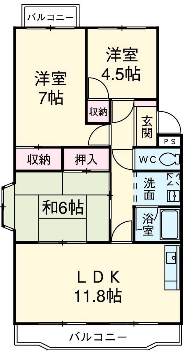 ガーデン葉月Ⅲの間取り