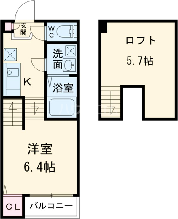 プライム下坂の間取り