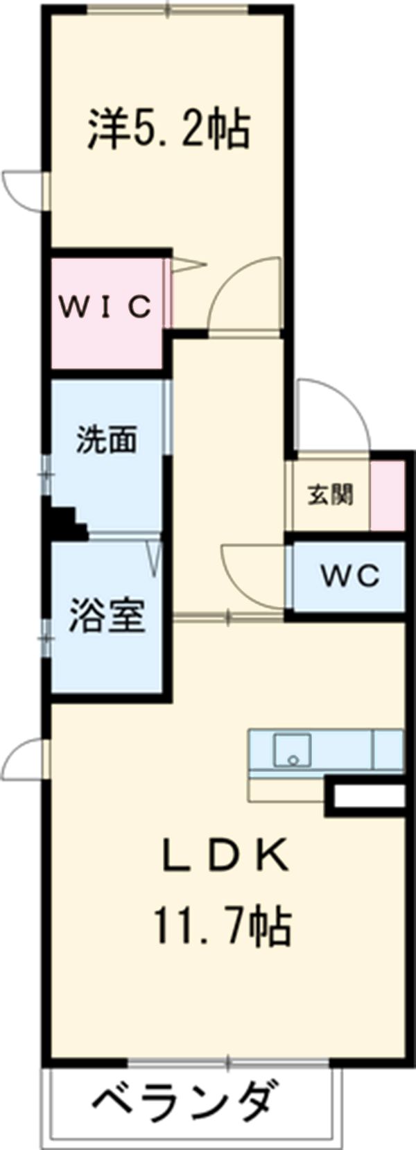 クレセール桃山の間取り