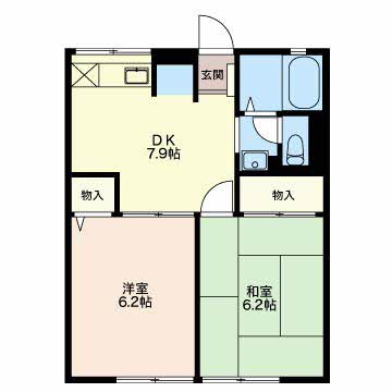 スキヤハイツ Ⅲの間取り