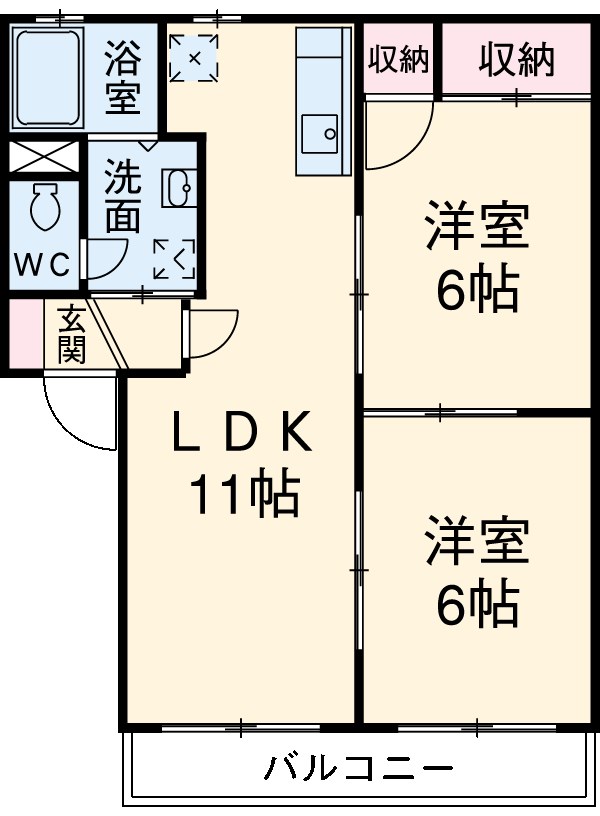 エクセル大東Bの間取り