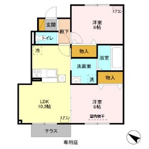 ラヴィラントさしま Aの間取り