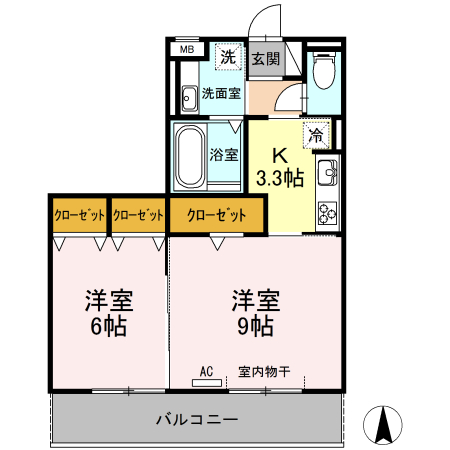 プライム逢妻の間取り