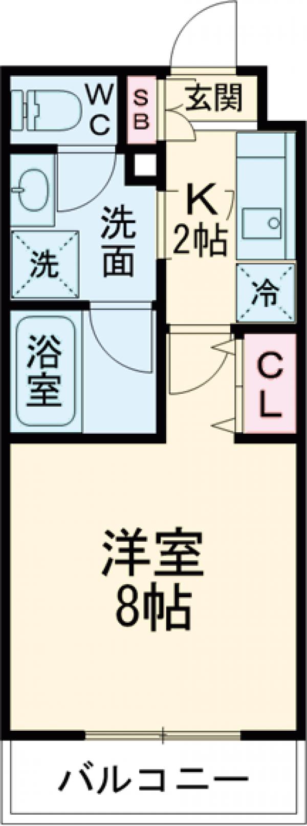 クレイシア目黒都立大学の間取り