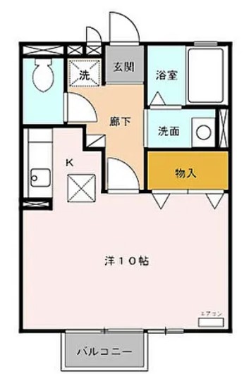 メゾン・ド・リンデン Aの間取り