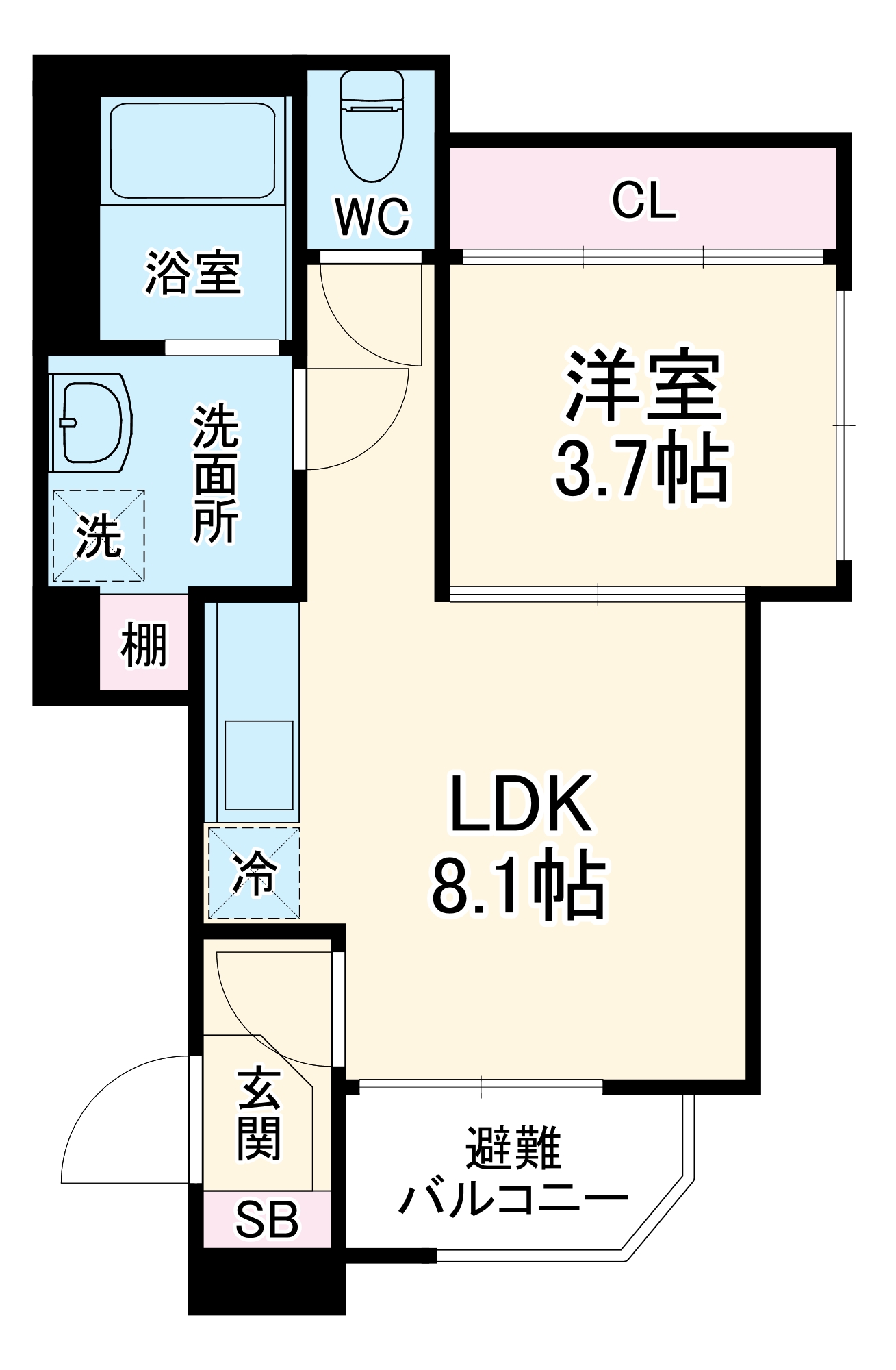 ハーモニーテラス河岸町の間取り