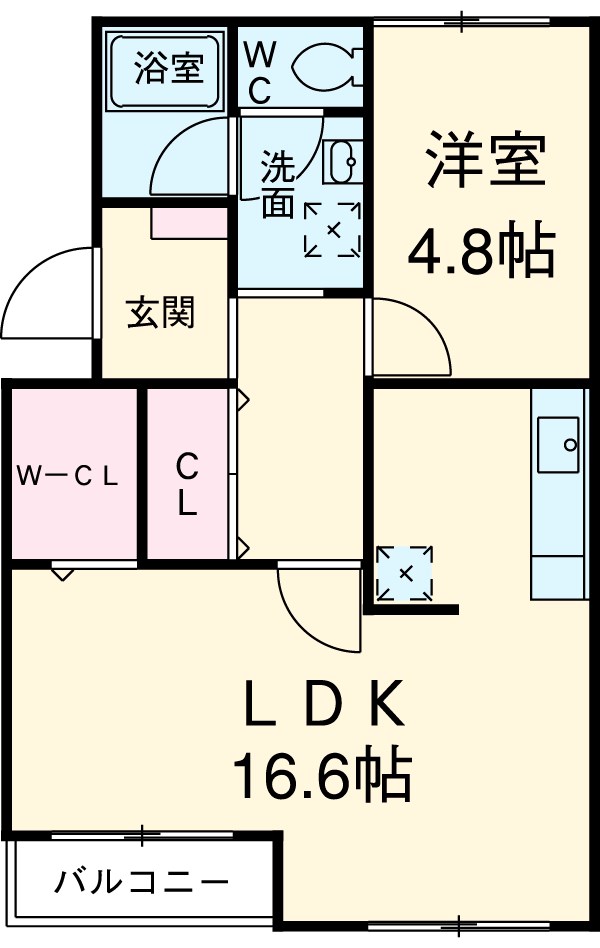 ハイツテクトピア掛川Ⅱの間取り
