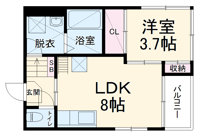 ハーモニーテラス寺崎町の間取り
