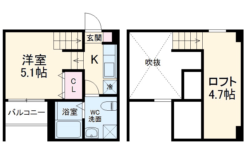 コンソラージュ岩戸の間取り