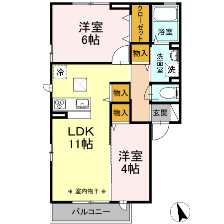 ジュ・マルティⅢの間取り