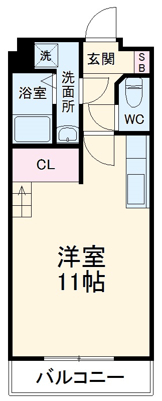 ウッドベルスクエアA棟の間取り