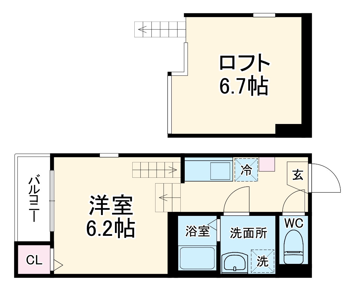 ハーモニーテラス寺崎町Ⅱの間取り