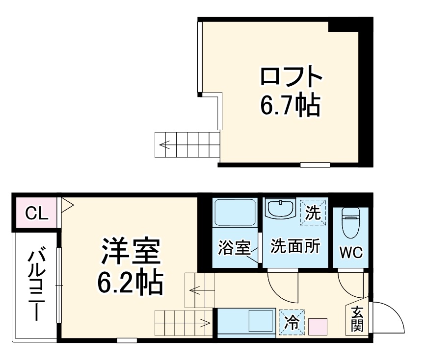 ハーモニーテラス寺崎町Ⅱの間取り