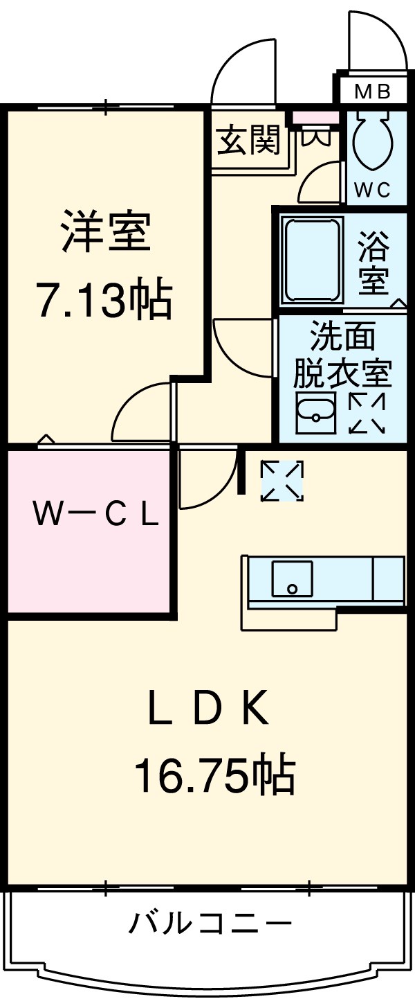 ベルフラワー四番館の間取り