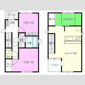 本陣通5-138KODATEXⅠの間取り