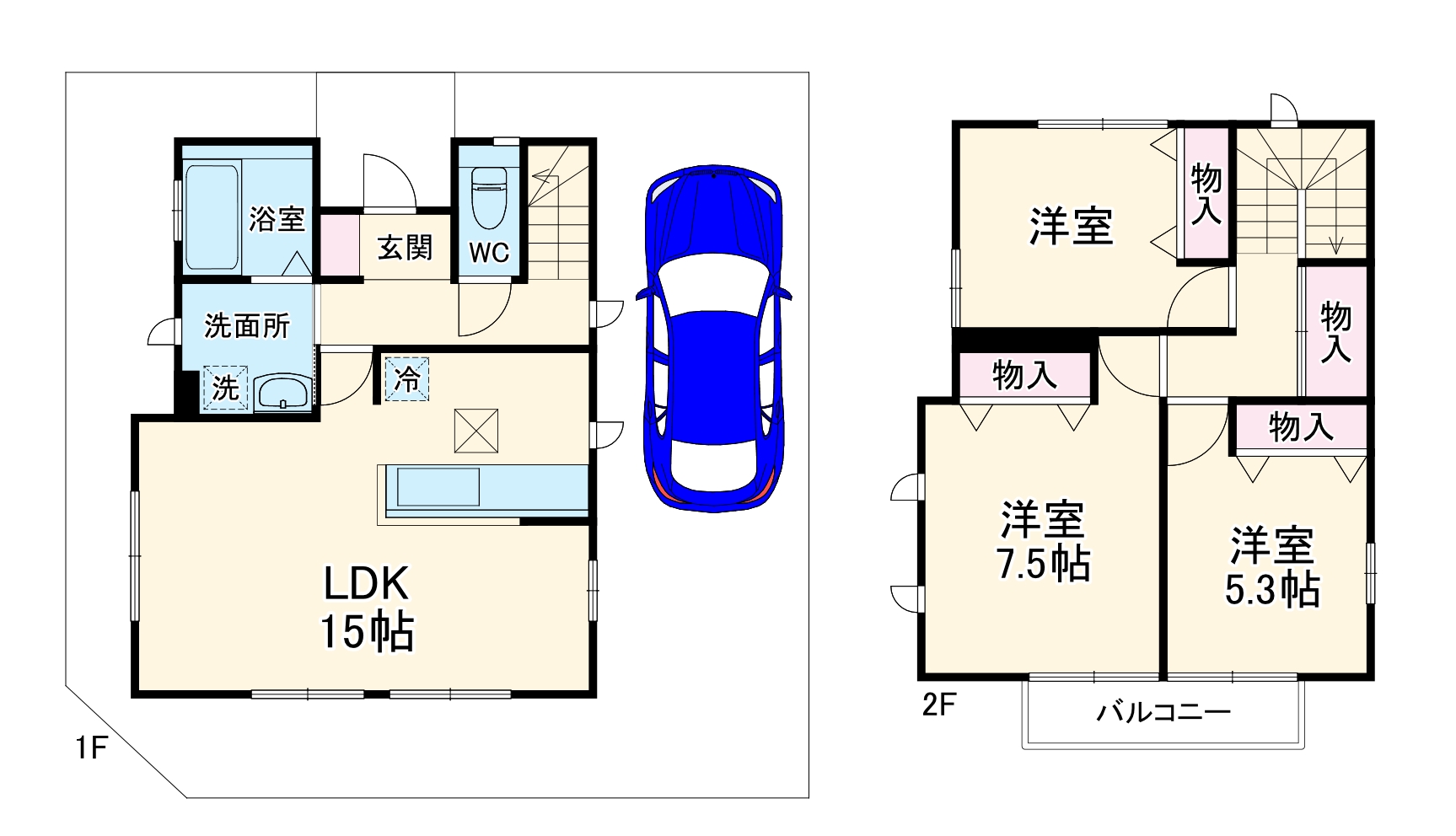 柳島貸家Cの間取り