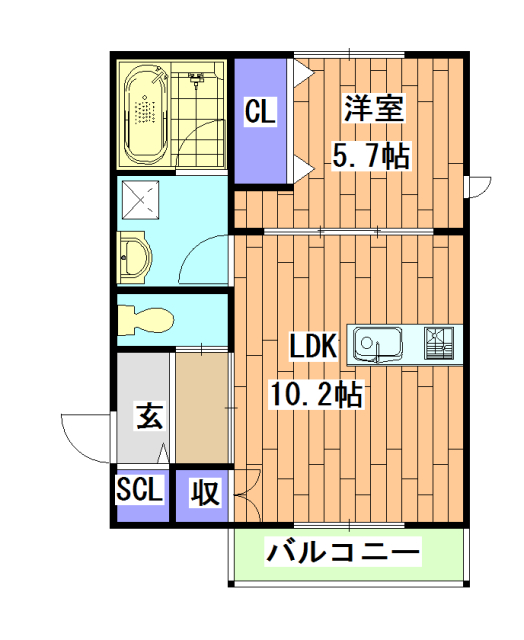エルメゾン太秦安井の間取り