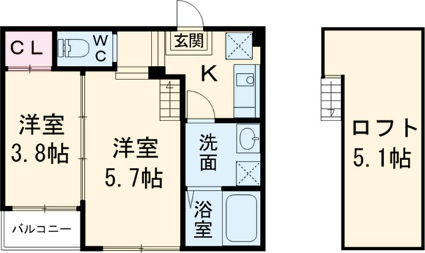 ハーモニーテラス城東町の間取り