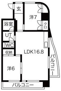 あさひレジデンス大友の間取り