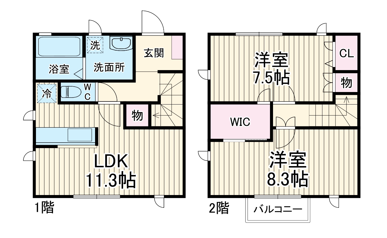 テラスハウス浜見の間取り