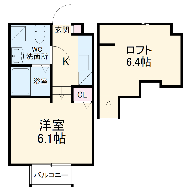 Elvita天台の間取り