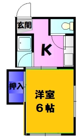 中溝荘(稲毛東)の間取り