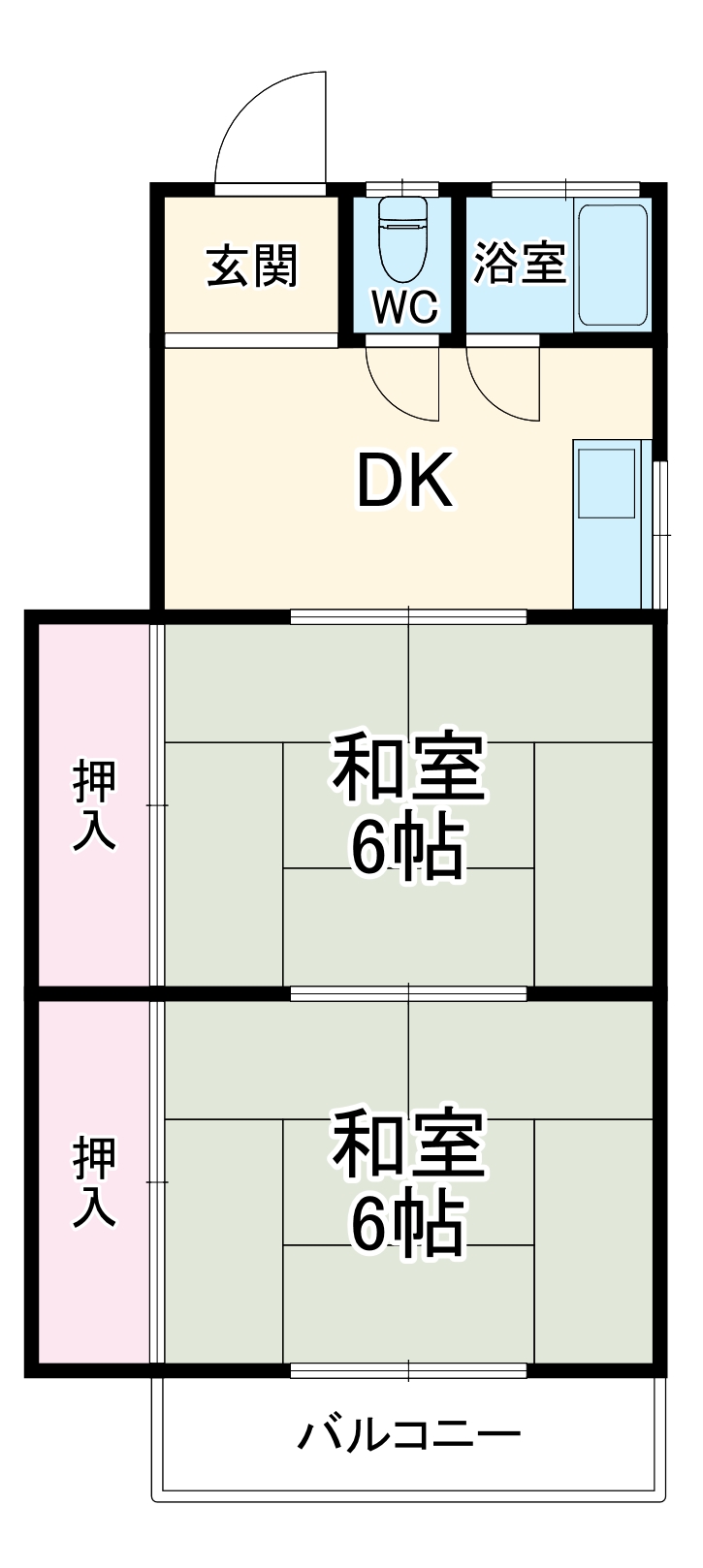 第二荒中荘の間取り