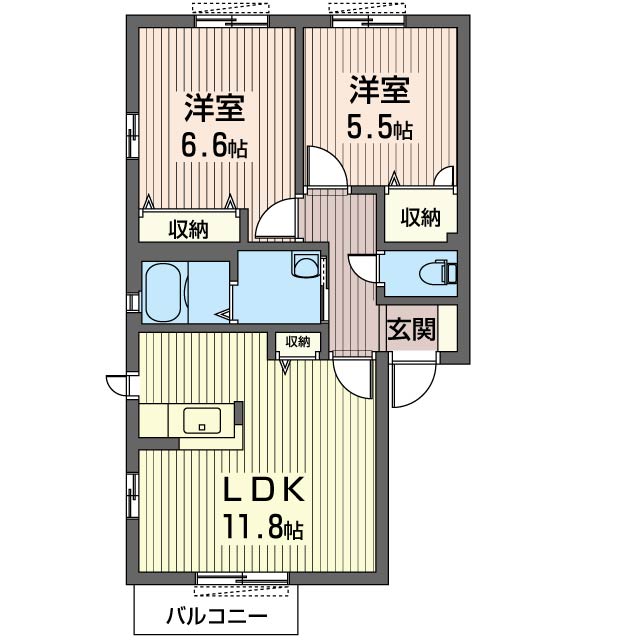 堂の後ハウスの間取り