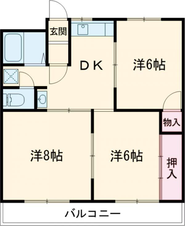 昭和コーポ前橋A棟の間取り
