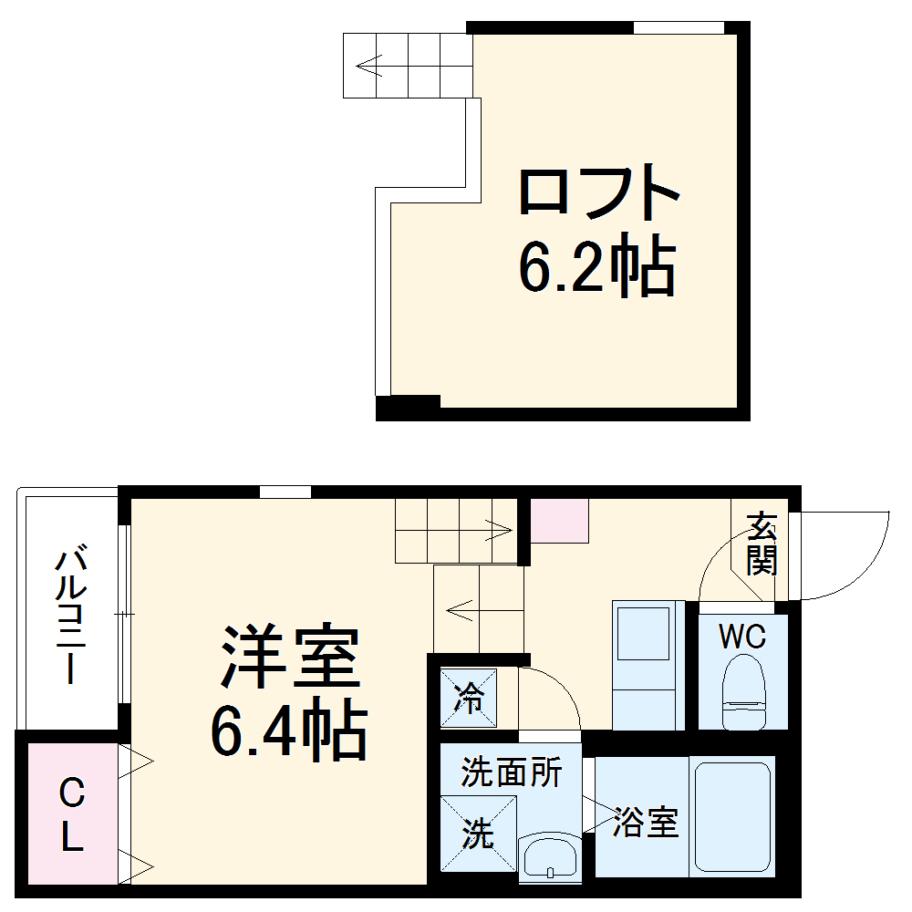 ハーモニーテラス清水Ⅵの間取り