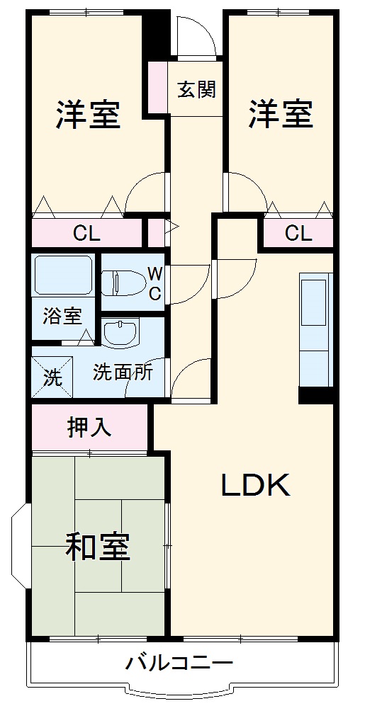 ラフィネ小倉の間取り