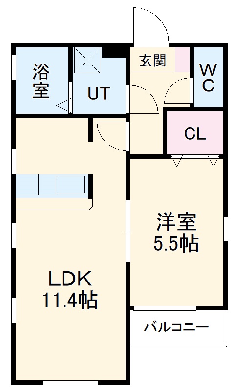 LUXE.STYLE辻町WESTの間取り