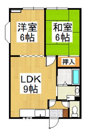 サンライズコーポ・105号室の間取り