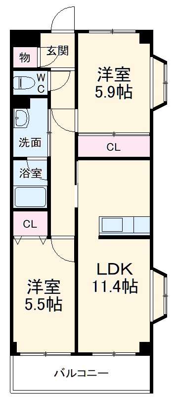 K&Aパレスの間取り