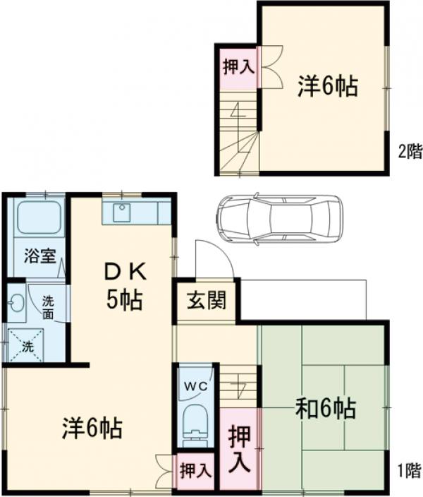 宇多野御屋敷町貸家の間取り
