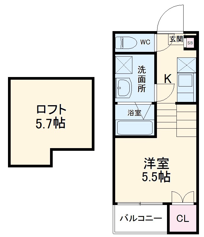 ハーモニーテラス車道の間取り