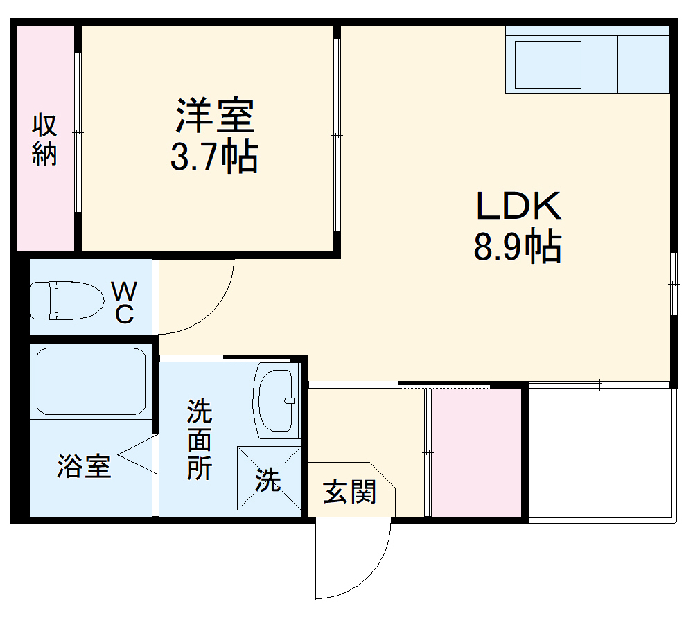 ハーモニーテラス志賀町Ⅸの間取り