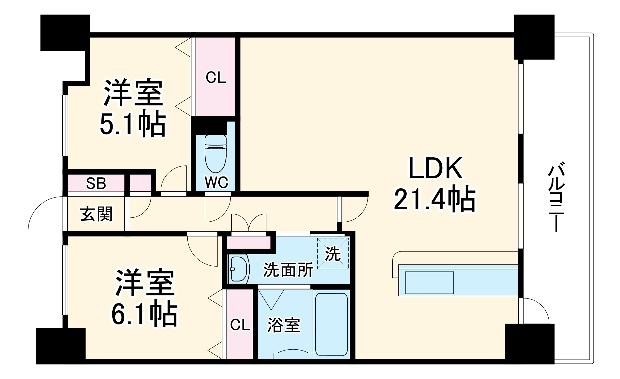 ファヴォール白壁の間取り
