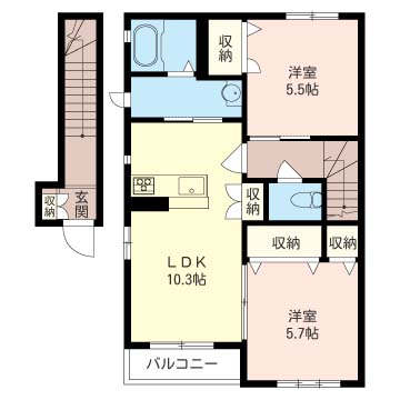 ウィズ Aの間取り