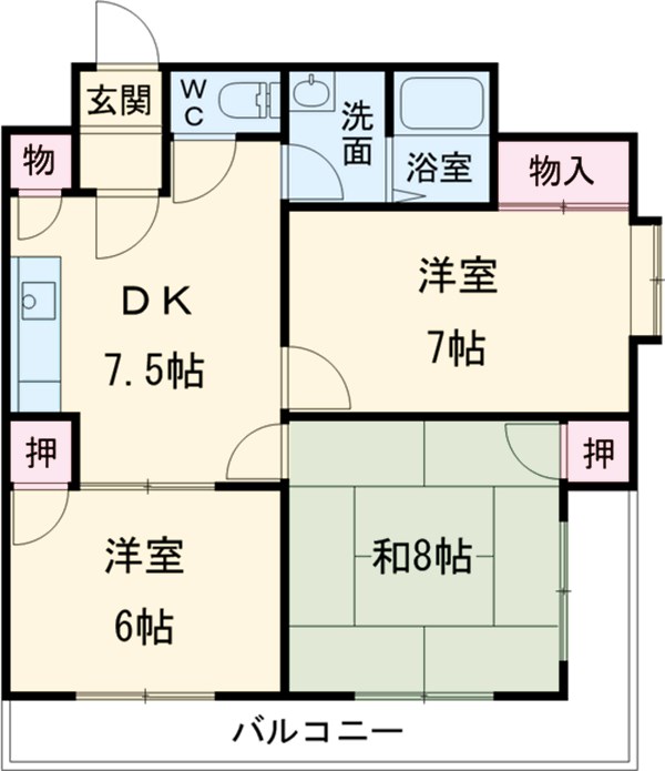 春竹フラッツの間取り