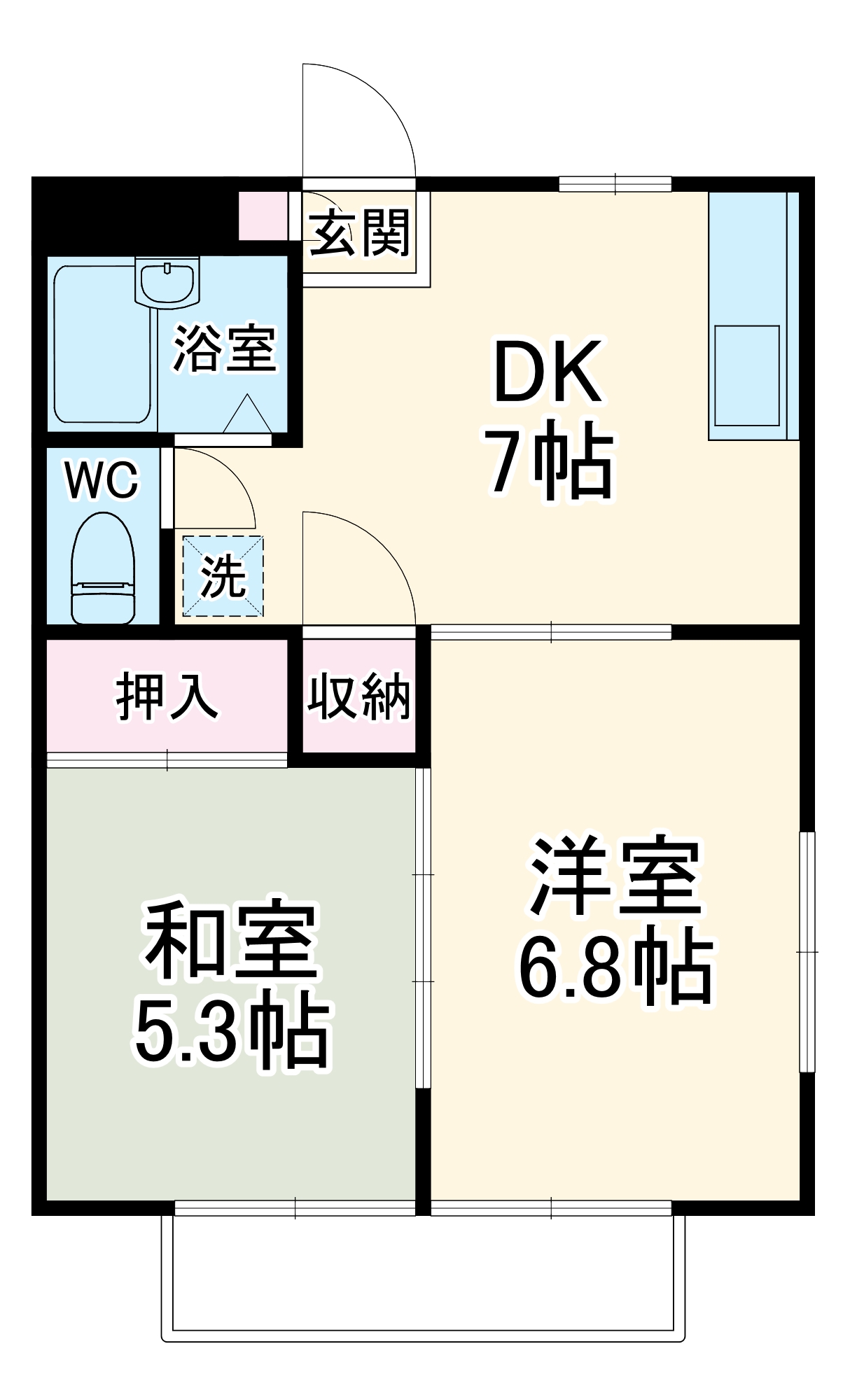 シゲタコテージ共恵の間取り